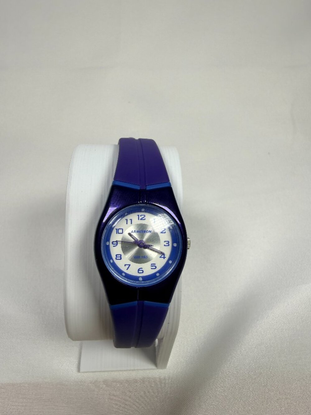 Armitron Women's Purple Blue Silicone Strap Quartz Watch WR65 Japan Mov't